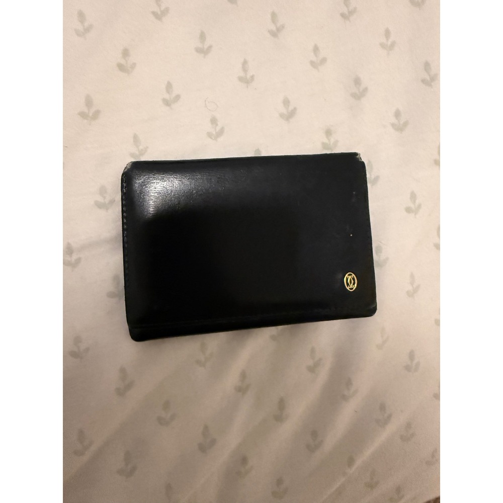 Cartier Card Holder Wallet OS Black Good